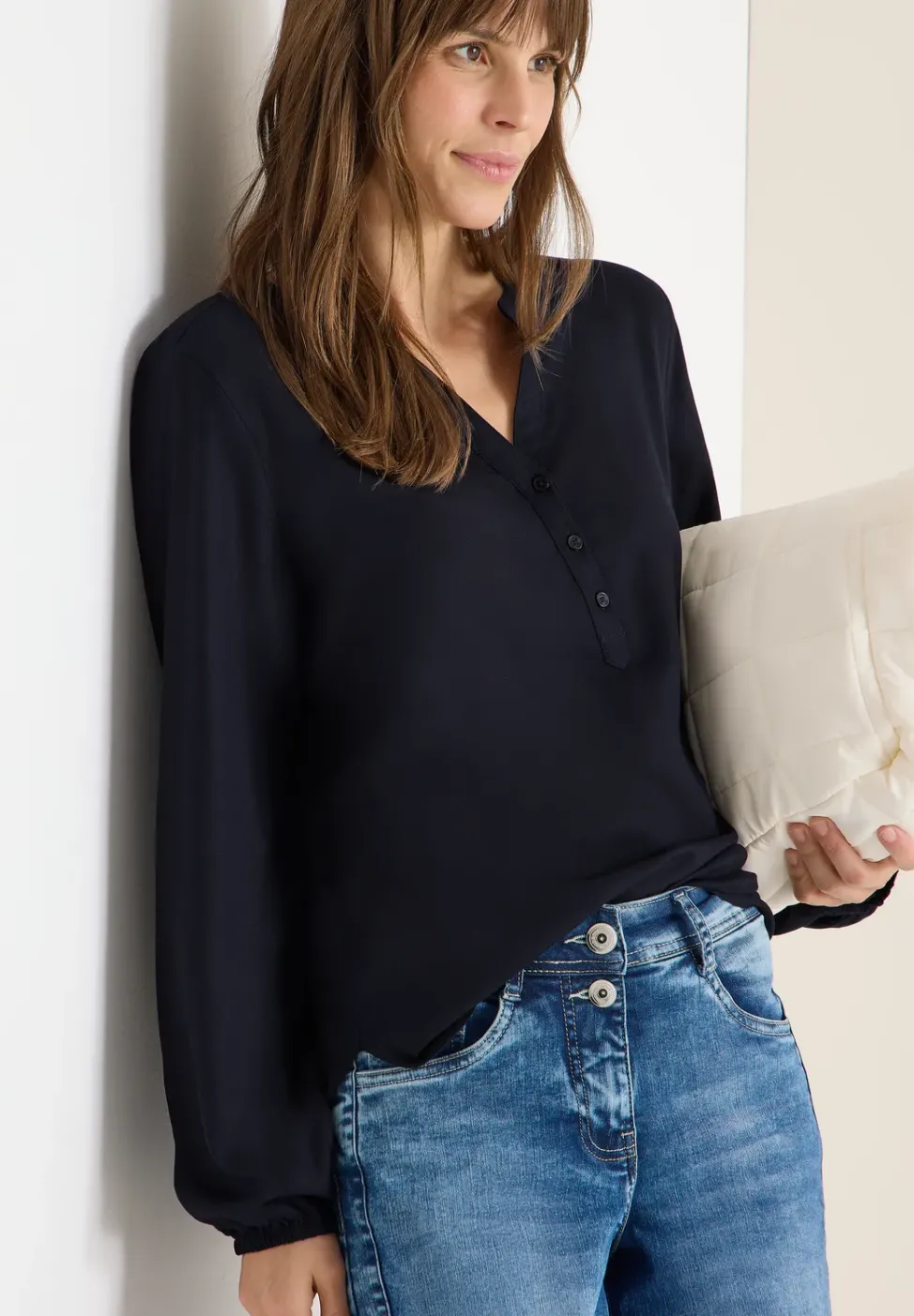 Blouse en couleur unie