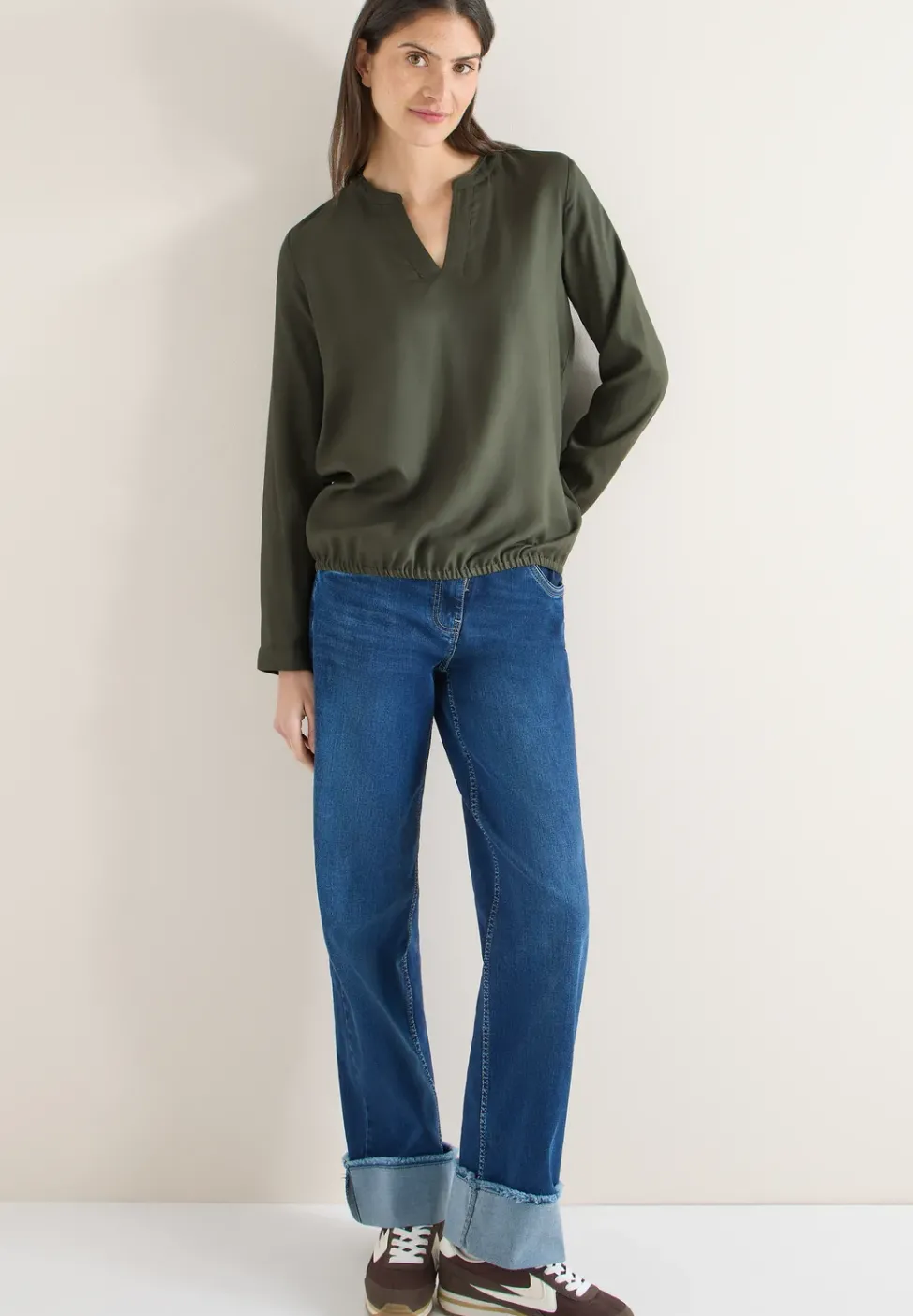 Blouse en couleur unie