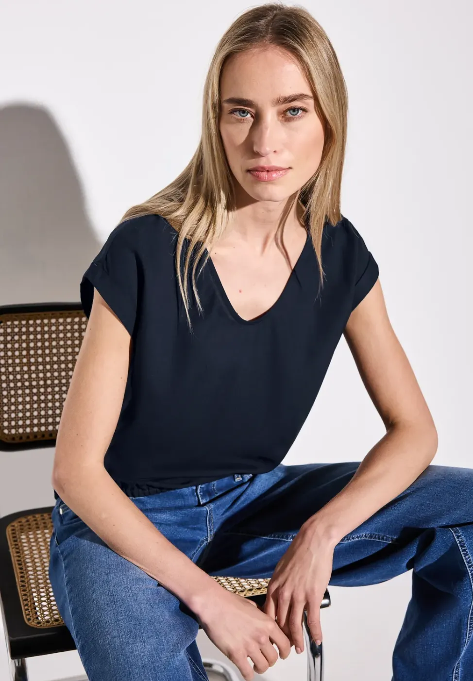 Blouse en couleur unie
