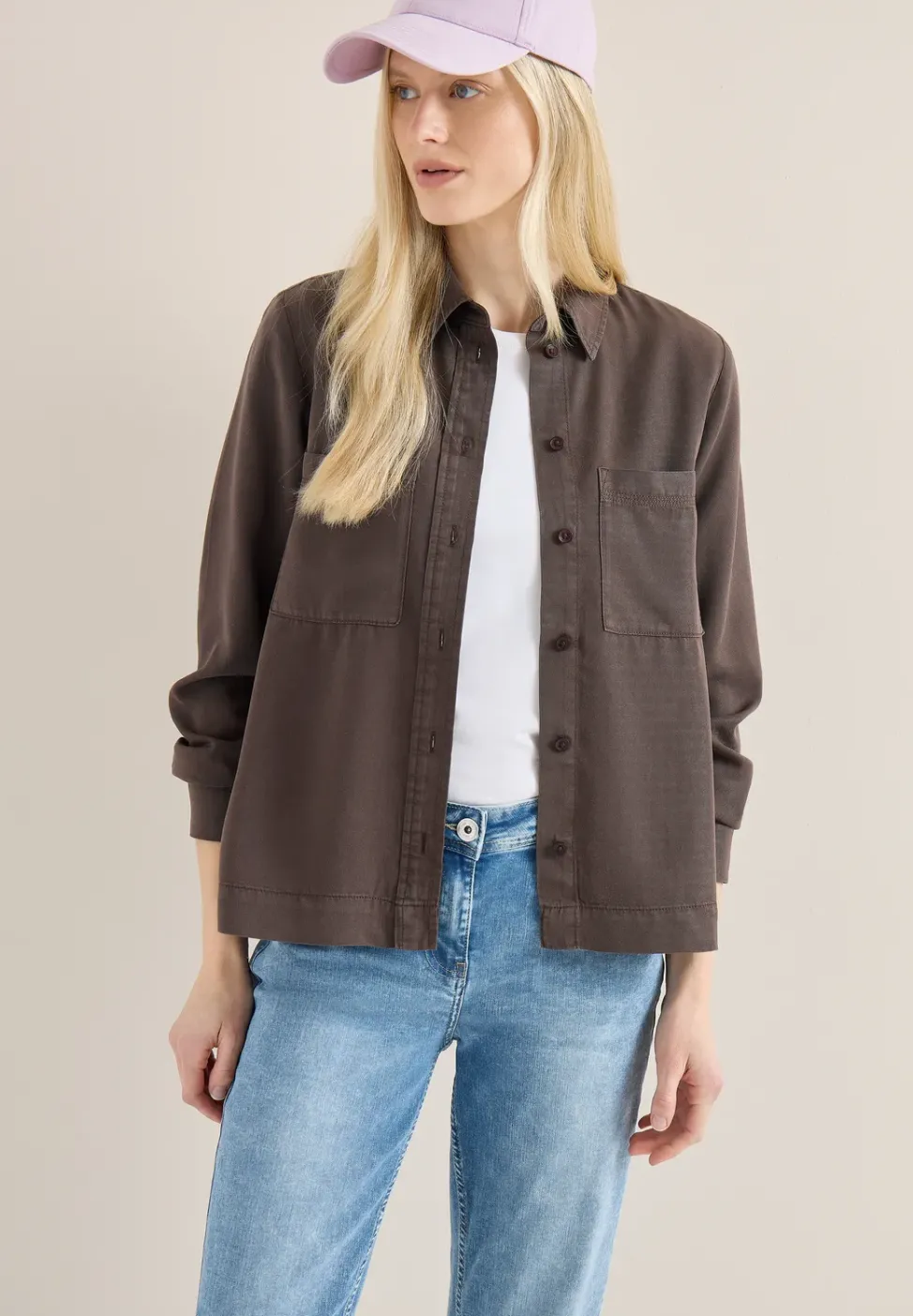 Blouse en denim coloré