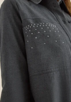 Blouse en flanelle avec rivets