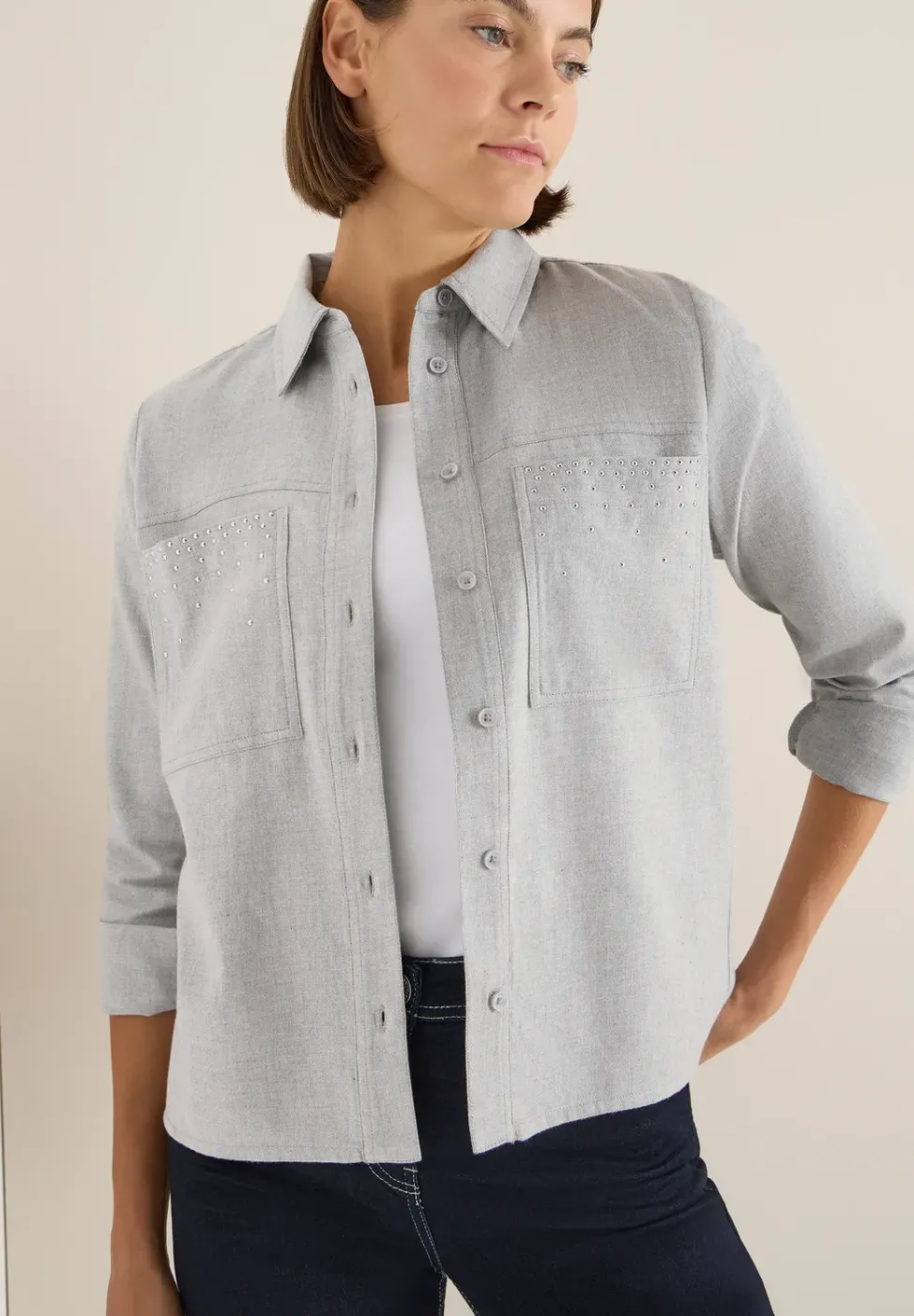 Blouse en flanelle avec rivets