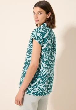 Blouse en lin à motifs