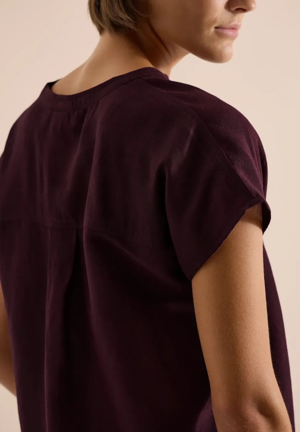 Blouse en lin mélangé
