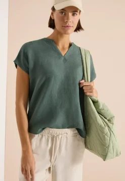 Blouse en lin mélangé