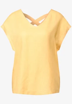 Blouse en lin mélangé avec rubans