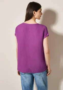 Blouse en lin mélangé avec nœuds