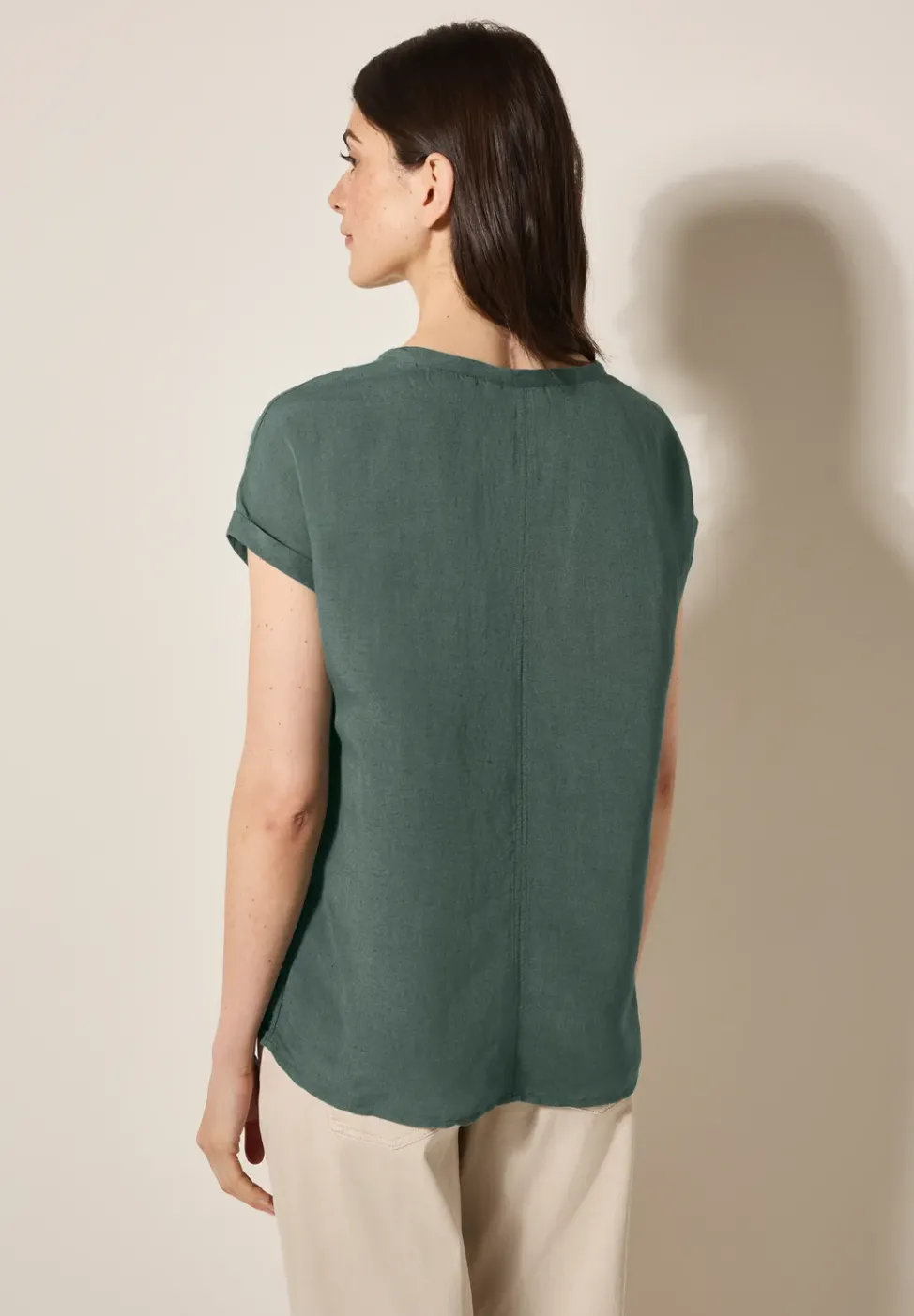 Blouse en lin mélangé avec nœuds