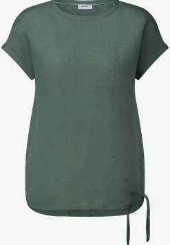 Blouse en lin mélangé avec nœuds