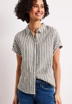 Blouse en lin rayée