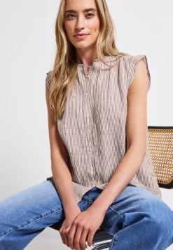 Blouse en lin sans manches