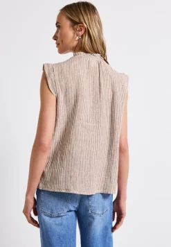 Blouse en lin sans manches