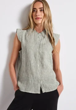 Blouse en lin sans manches