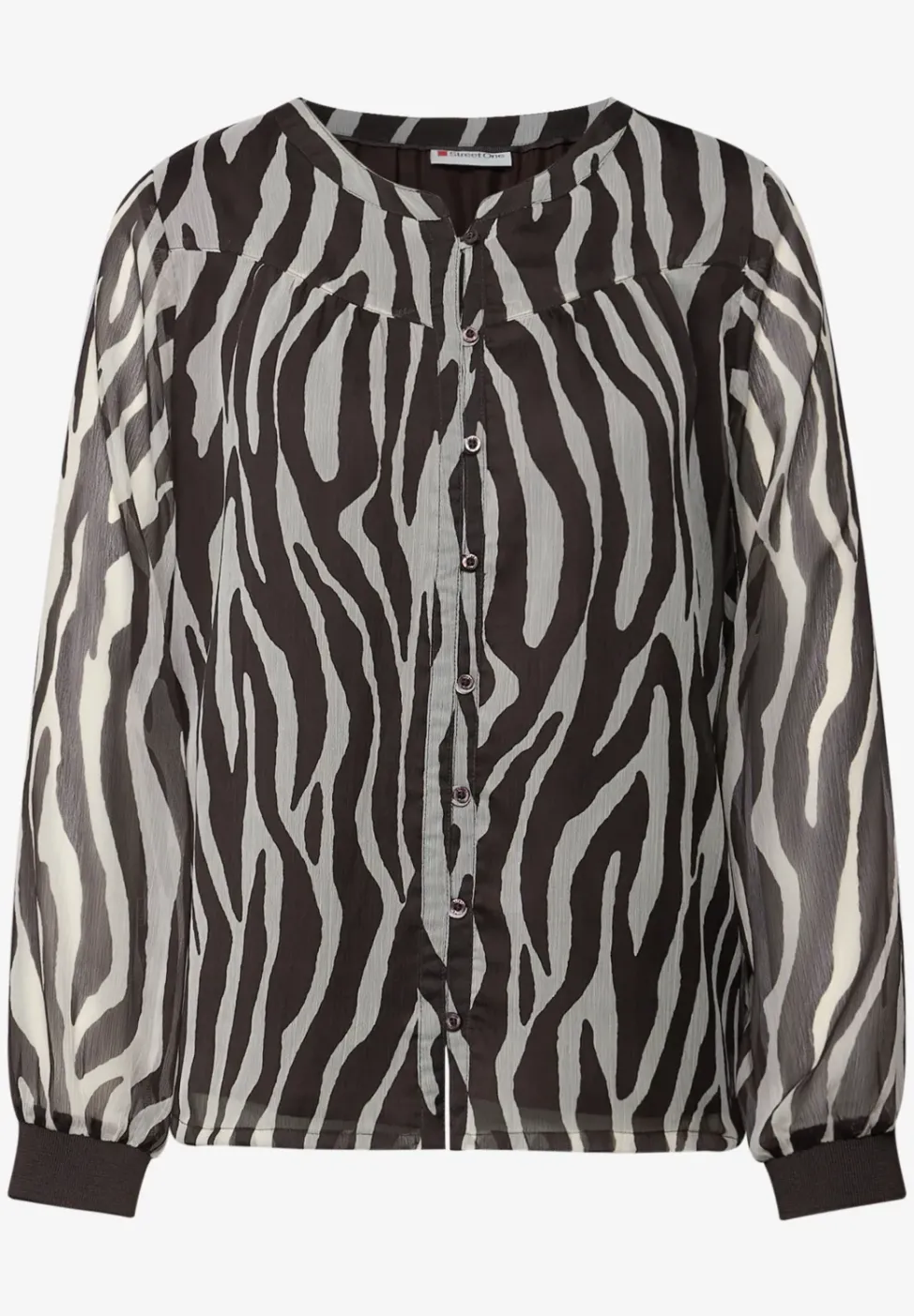 Blouse en mousseline de soie avec imprimé zèbre