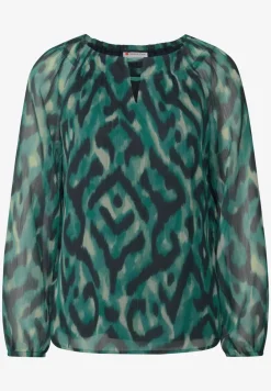 Blouse en mousseline de soie à motifs