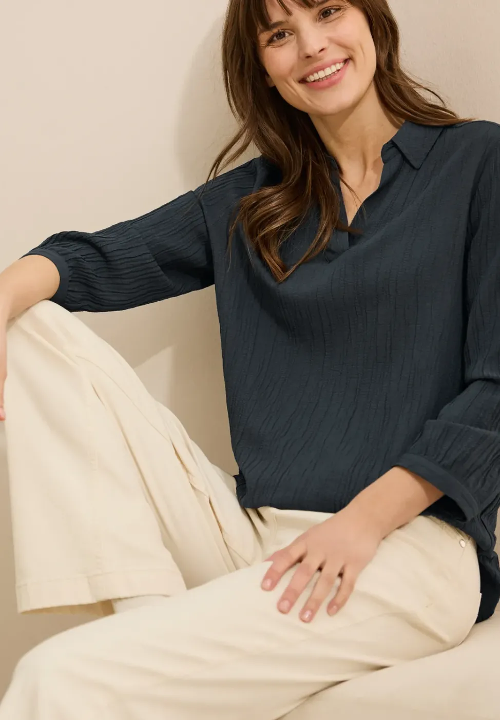 Blouse en seersucker