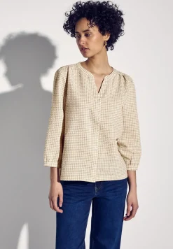 Blouse en seersucker à carreaux