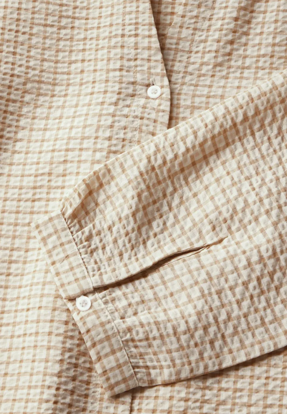 Blouse en seersucker à carreaux