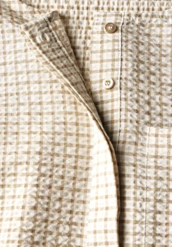 Blouse en seersucker à carreaux