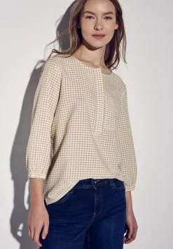 Blouse en seersucker à carreaux