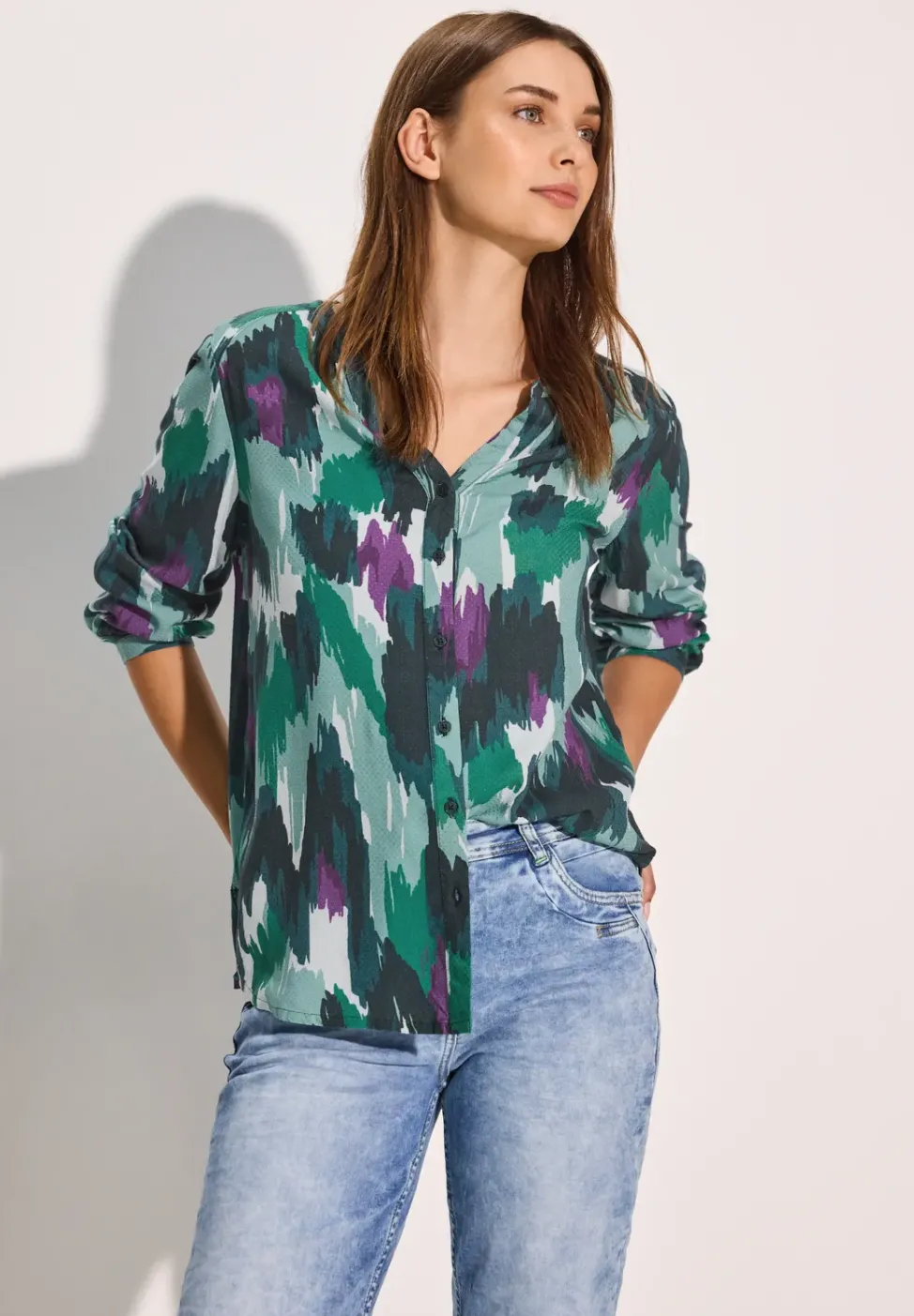 Blouse en seersucker à motifs