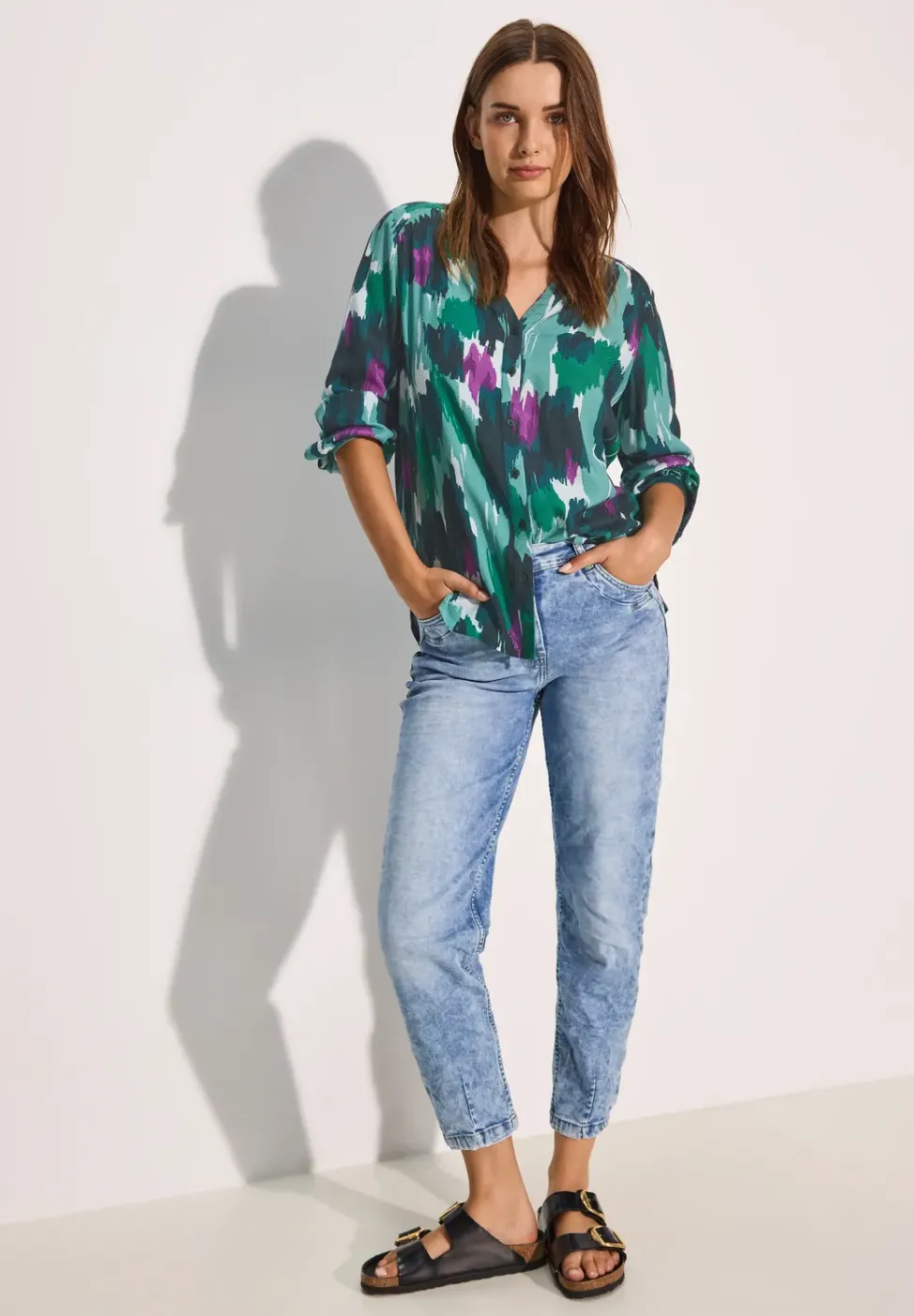 Blouse en seersucker à motifs
