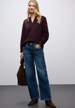 Blouse en velours côtelé avec volants