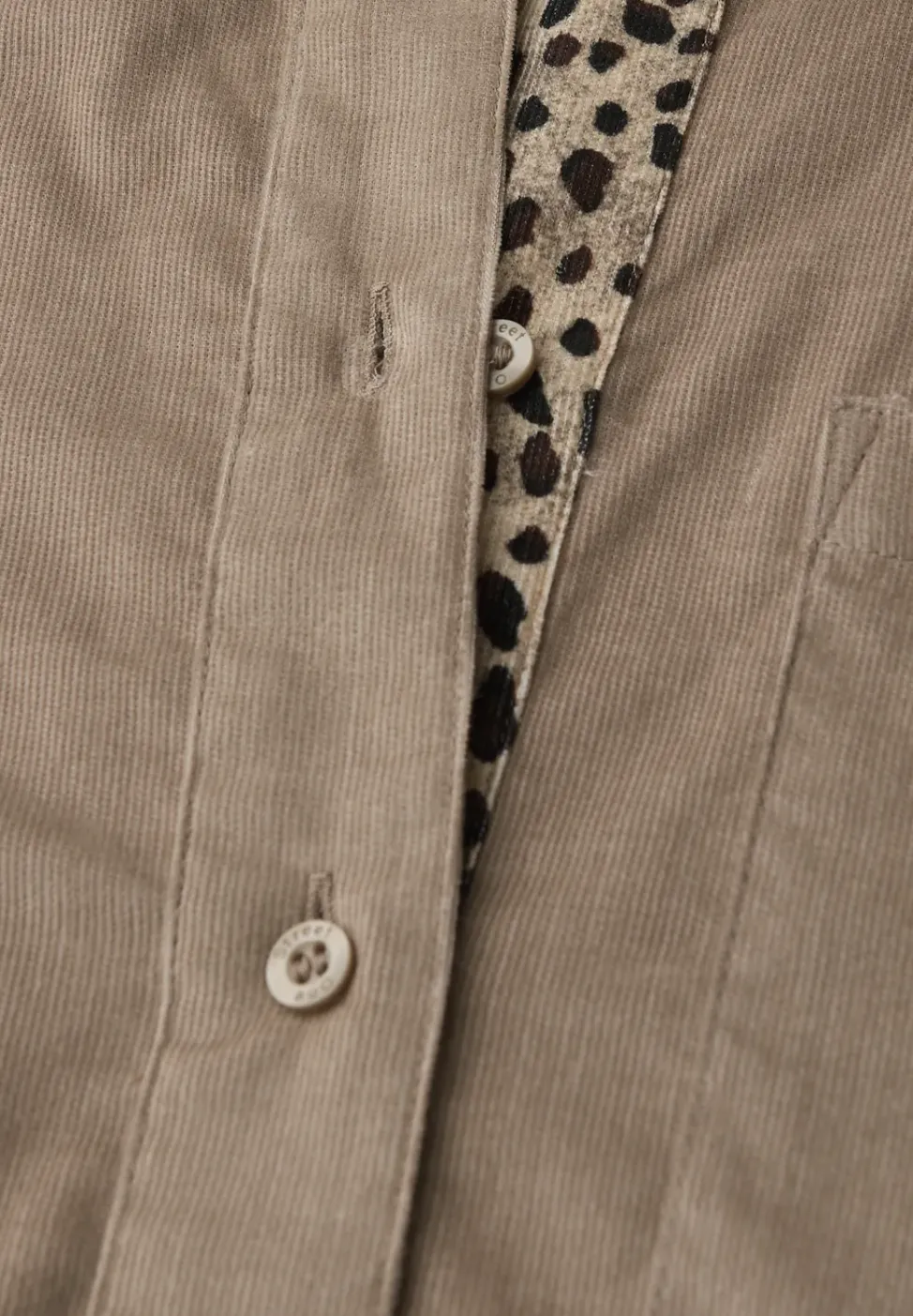 Blouse en velours côtelé avec détails de taille