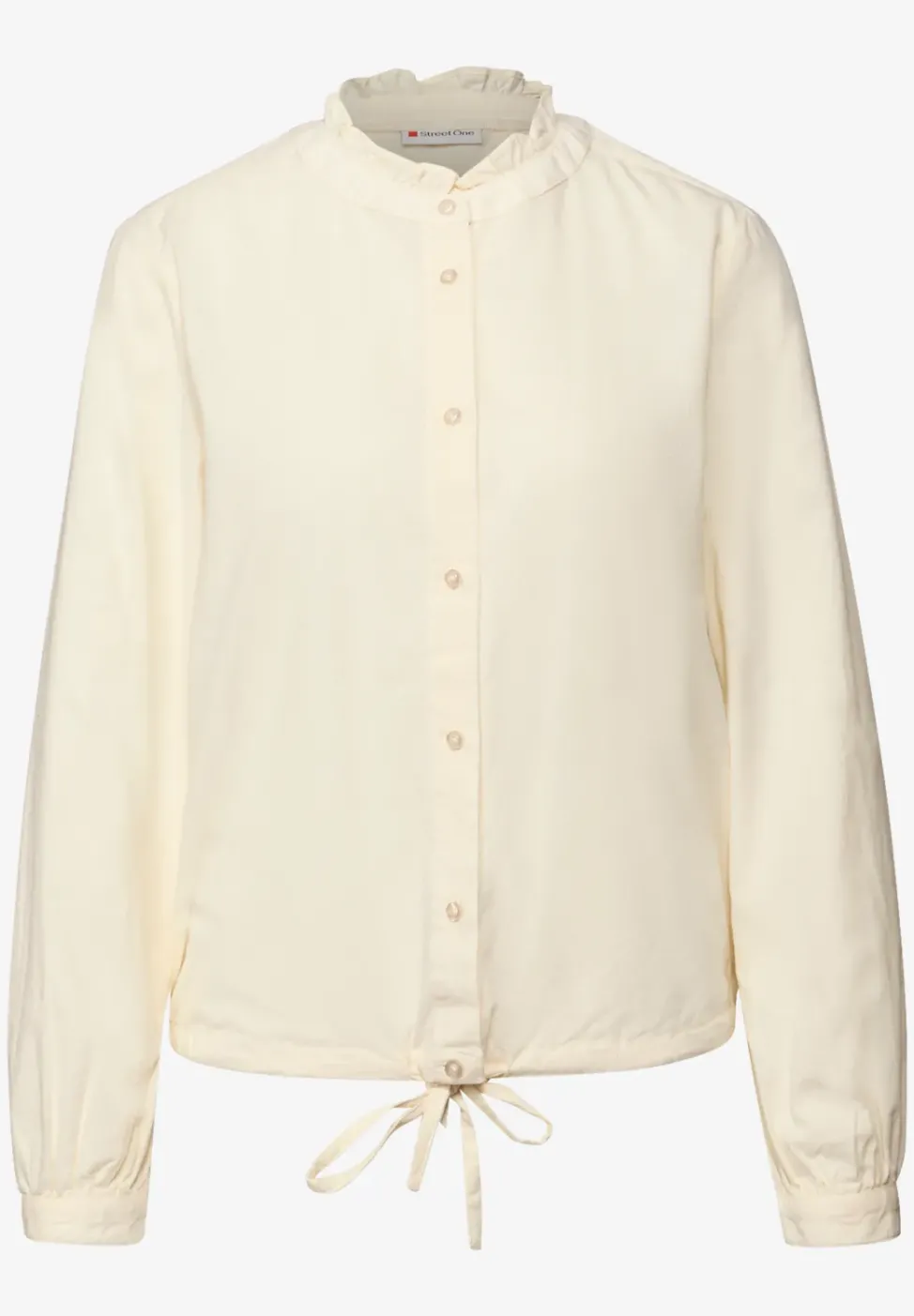 Blouse en velours côtelé avec cordon de serrage