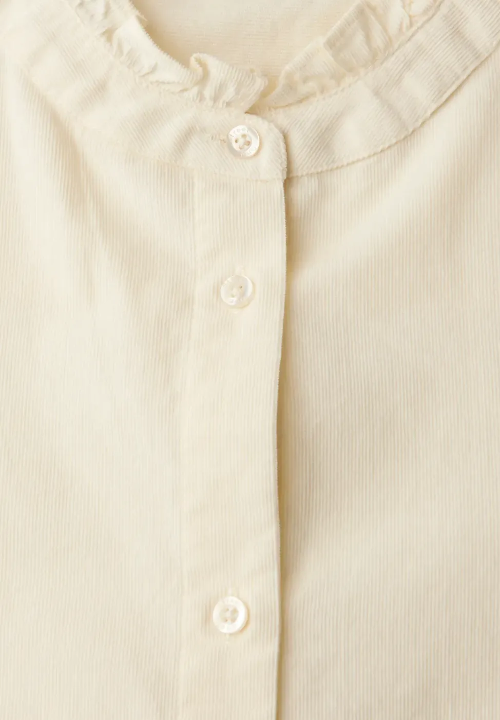 Blouse en velours côtelé avec cordon de serrage