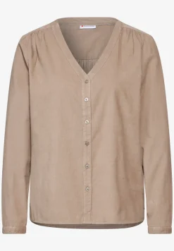 Blouse en velours côtelé avec patte de boutonnage