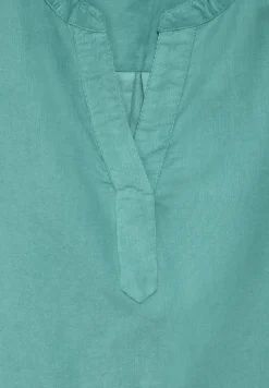 Blouse en velours côtelé en couleur unie