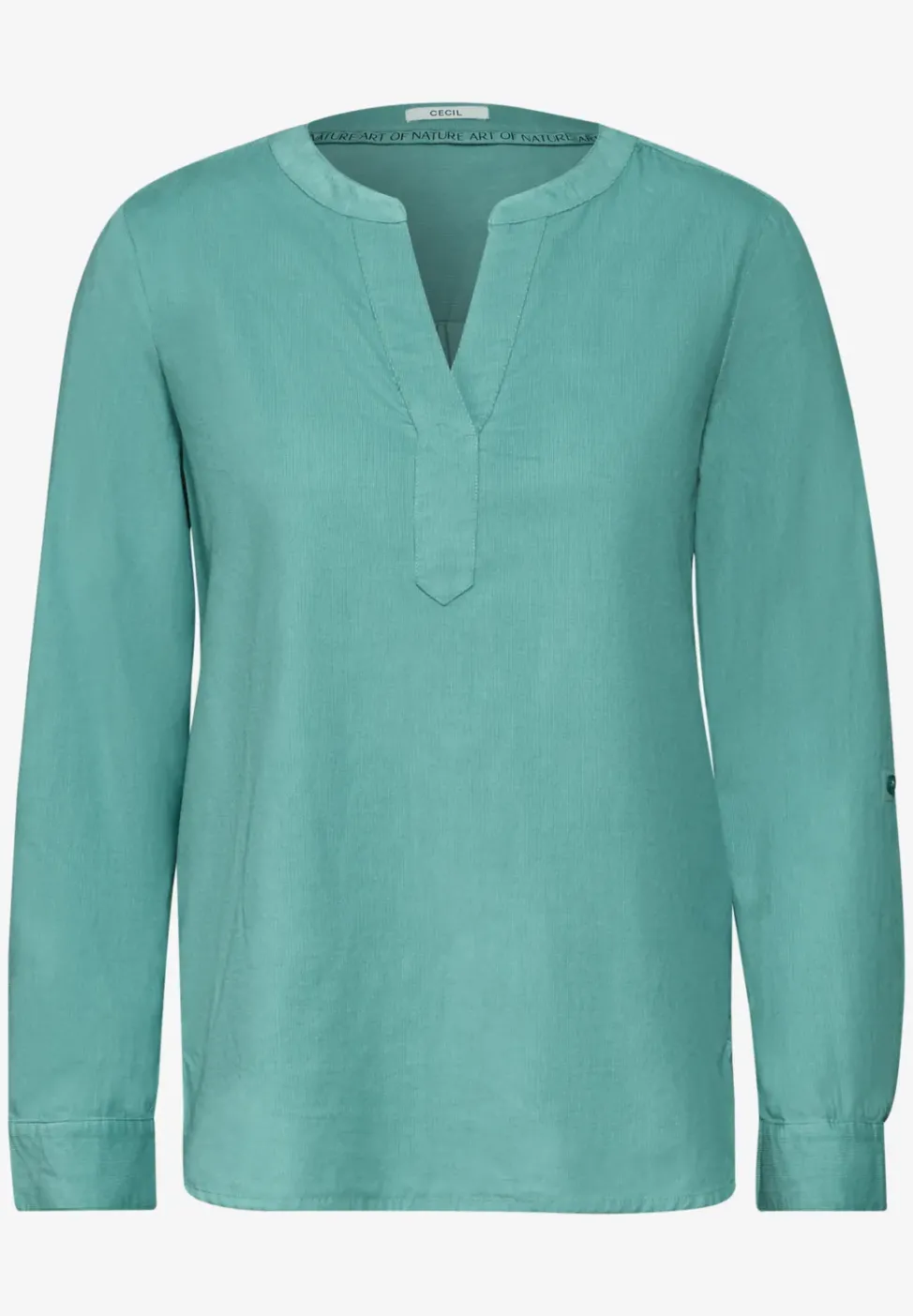 Blouse en velours côtelé en couleur unie