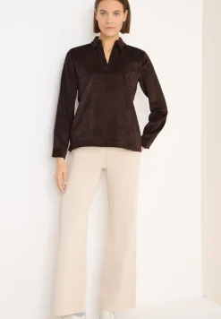 Blouse en velours côtelé souple