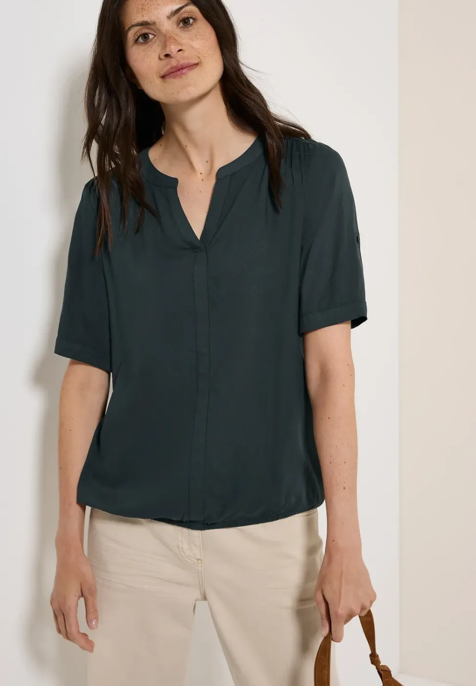 Blouse en viscose Split Neck