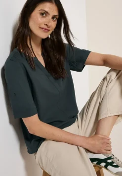Blouse en viscose Split Neck