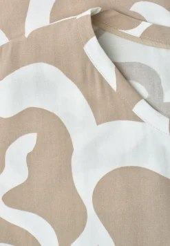 Blouse imprimée à épaules tombantes