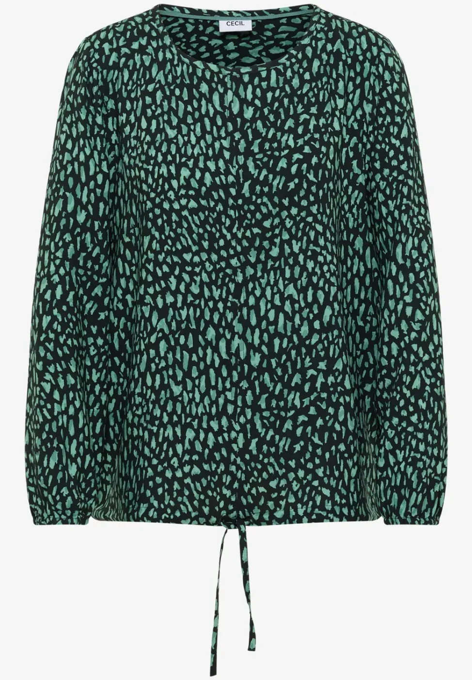 Blouse imprimée avec cordon de serrage