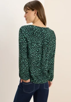 Blouse imprimée avec cordon de serrage