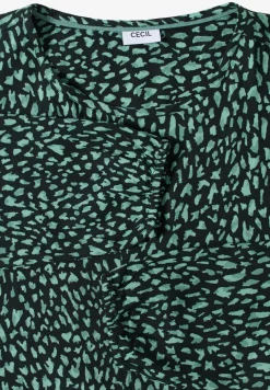 Blouse imprimée avec cordon de serrage