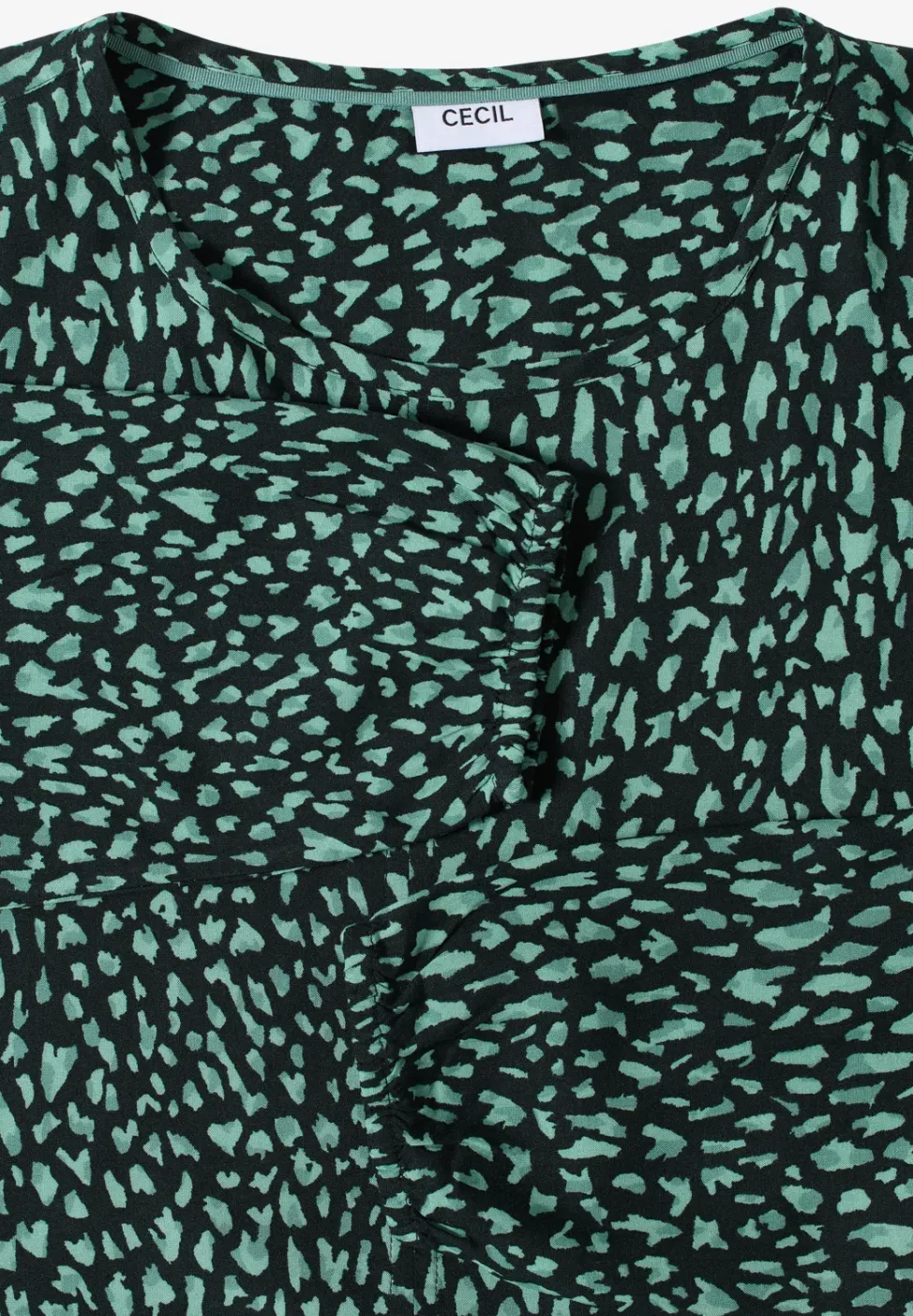 Blouse imprimée avec cordon de serrage