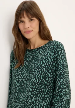 Blouse imprimée avec cordon de serrage