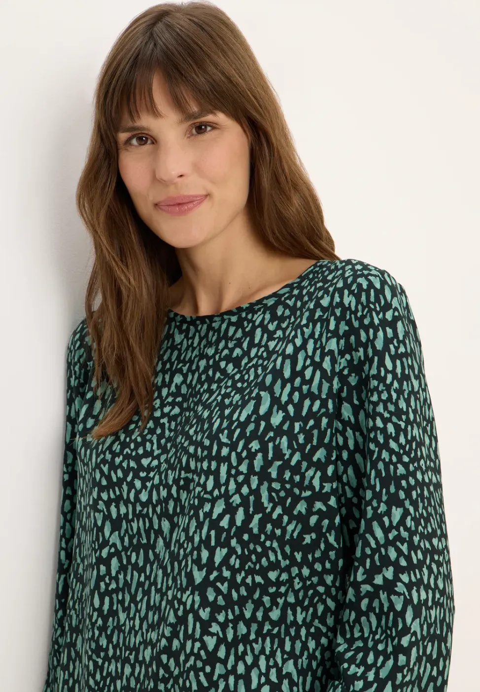 Blouse imprimée avec cordon de serrage