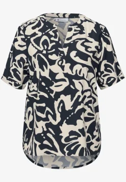 Blouse imprimée avec turn-up