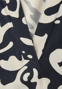 Blouse imprimée avec turn-up
