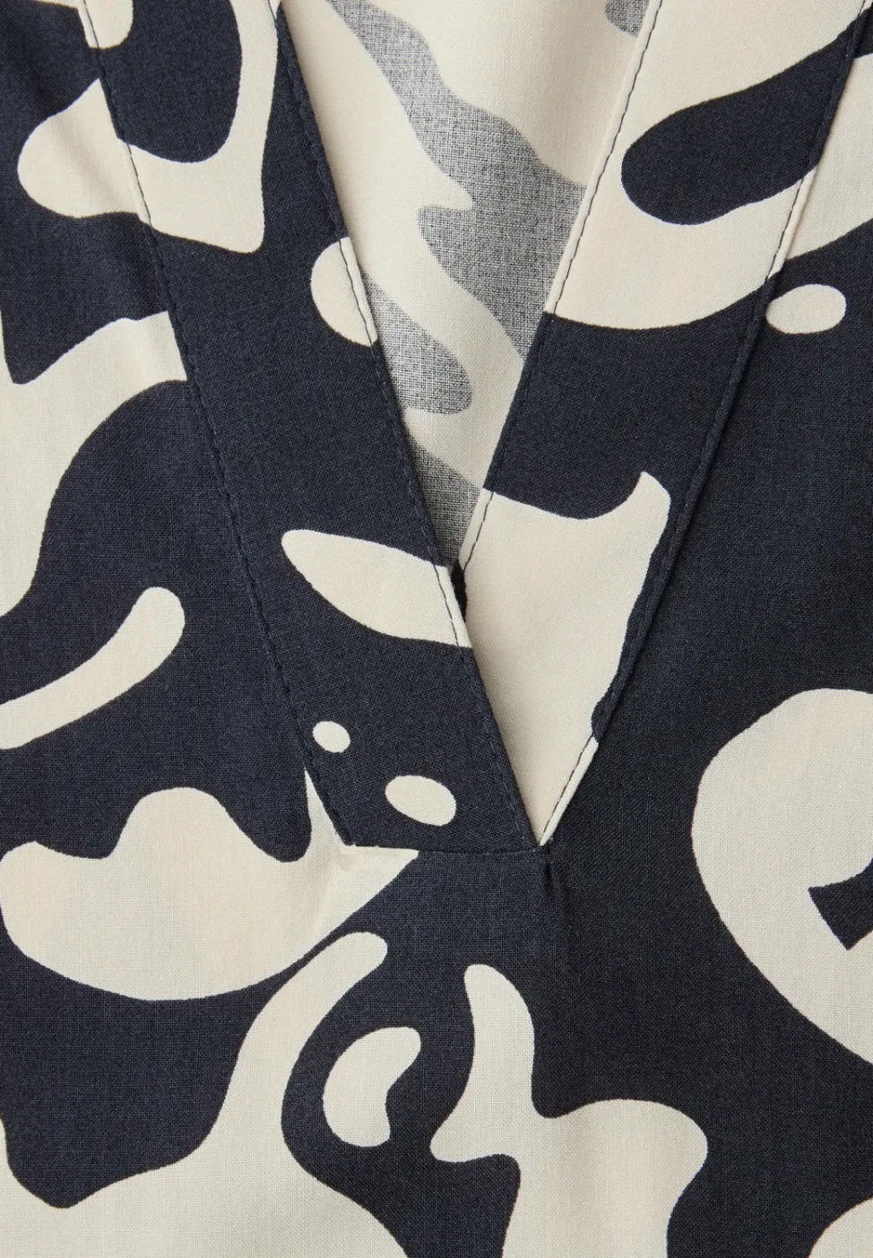 Blouse imprimée avec turn-up