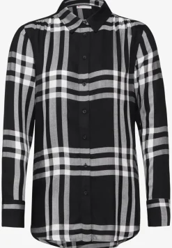 Blouse longue à carreaux