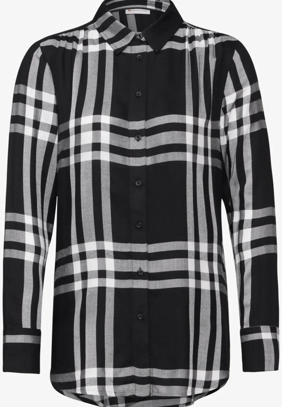 Blouse longue à carreaux