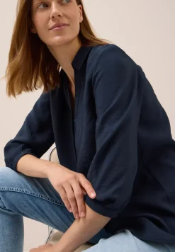 Blouse longue en couleur unie