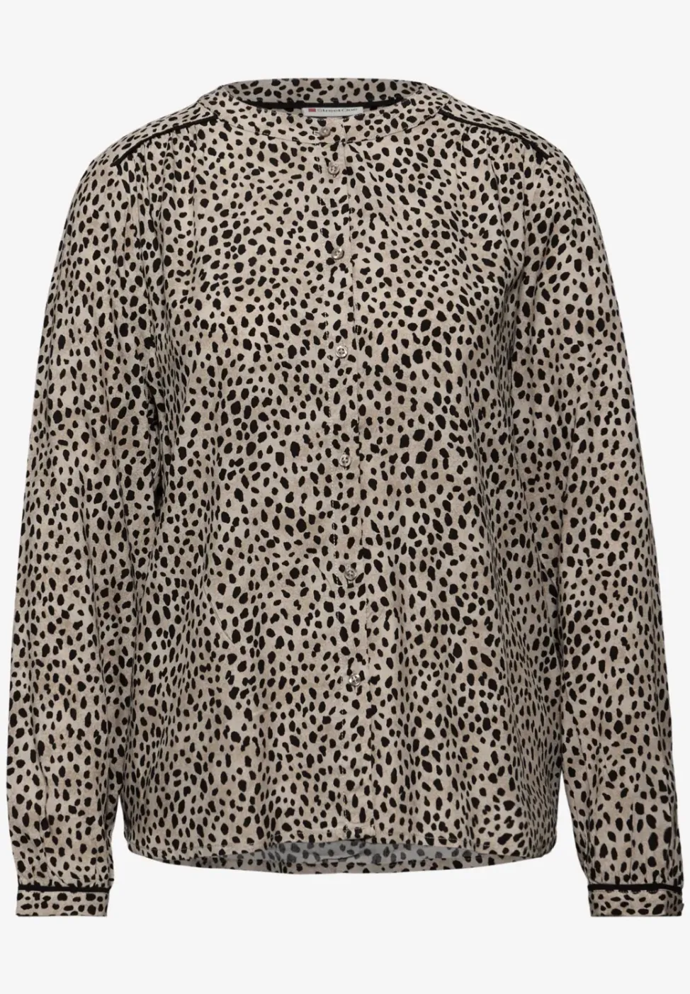 Blouse léopard avec détails en bande